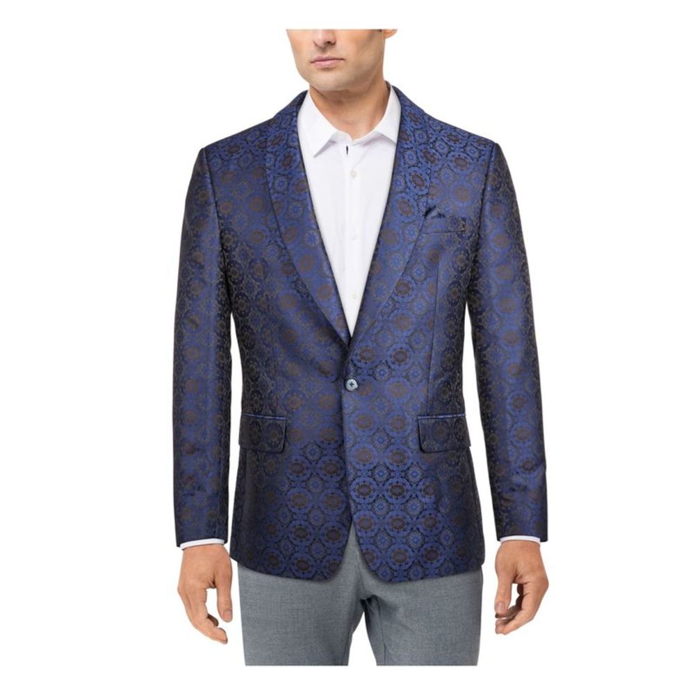TALLIA Mens Navy Blazer Jacket 40R